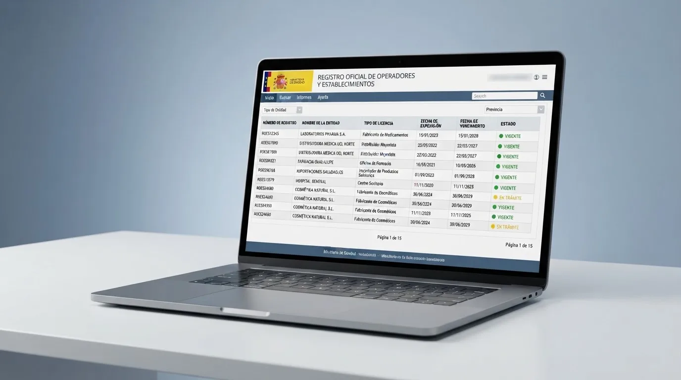 Pantalla del registro oficial de la DGOJ con los datos de Casino Barcelona Interactivo, S.A., mostrando las licencias singulares activas