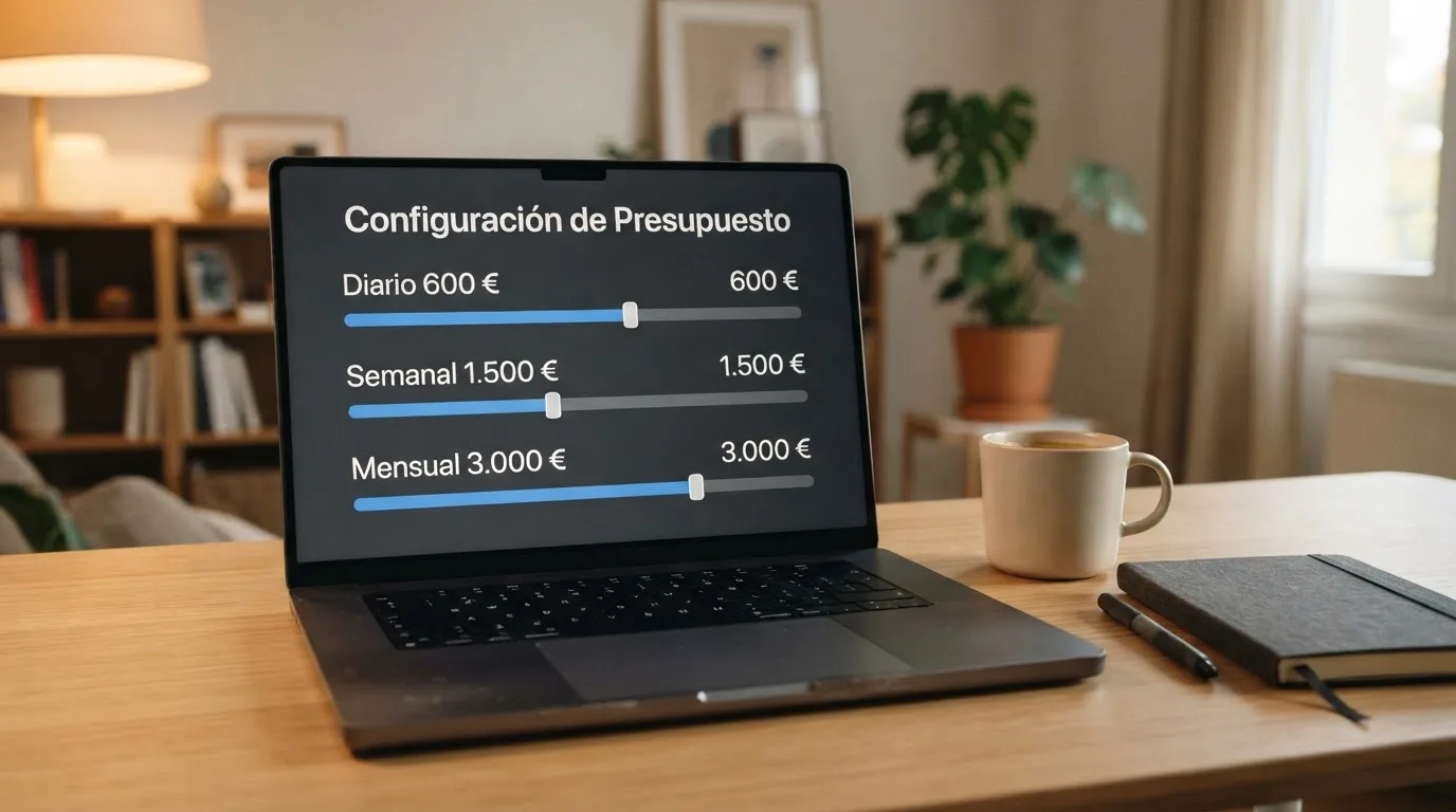 Panel de configuración de límites de depósito en la sección de juego responsable de una cuenta de casino online