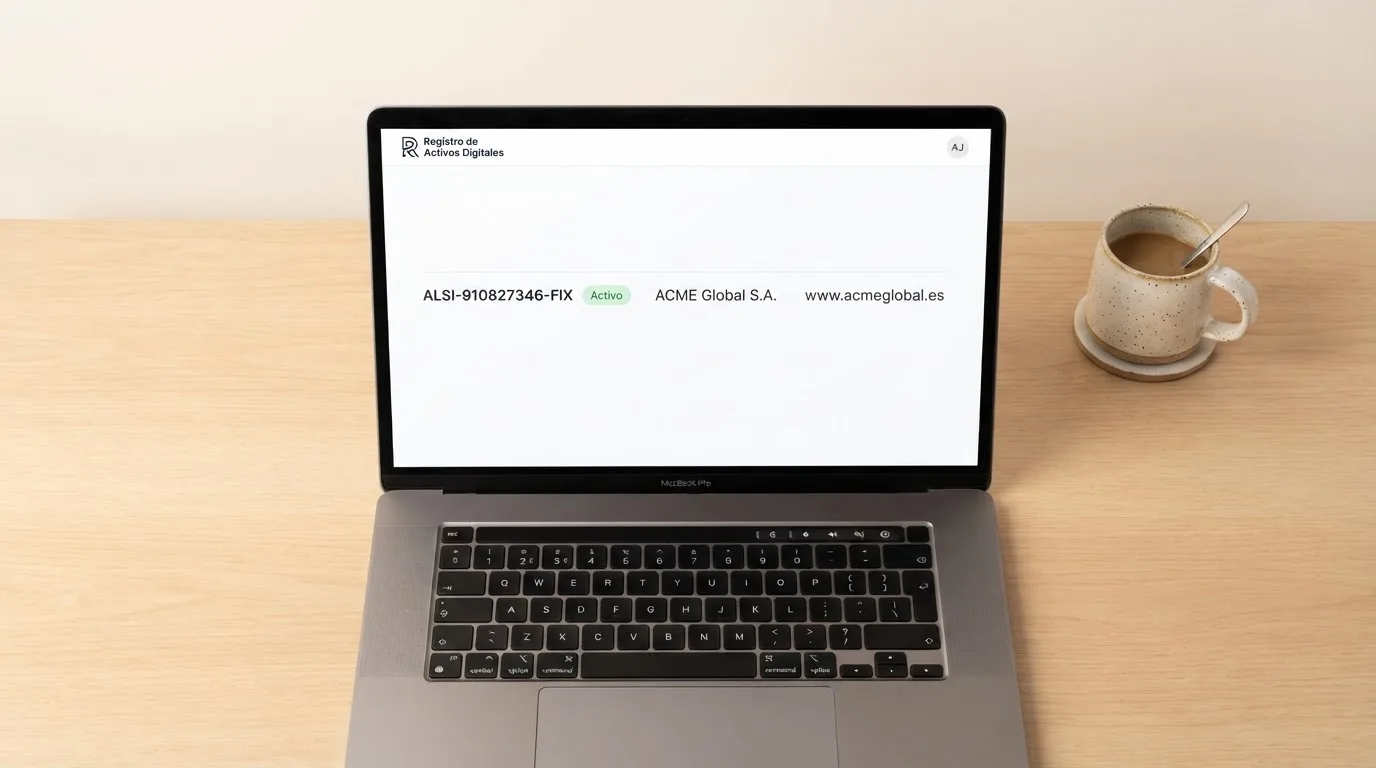 Pantalla del registro público de Anjouan Gaming mostrando el resultado de una búsqueda de licencia con estado Active y el formato ALSI-XXXXXXXXX-FIX